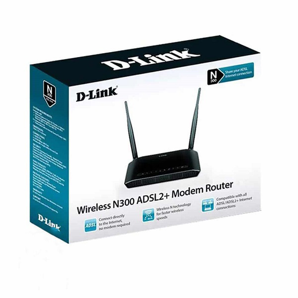 مشخصات مودم روتر ADSL2 Plus بی‌سیم N300 برند D-link مدل DSL-2790U