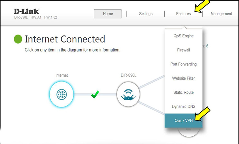 تنظیم VPN روی مودم دی لینک (1)